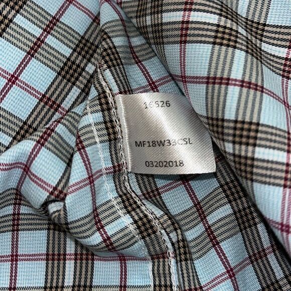 Peter Millar Cotton/Nylon/Spandex Travel Business Shirt L Men’s Modified Button - Picture 5 of 6